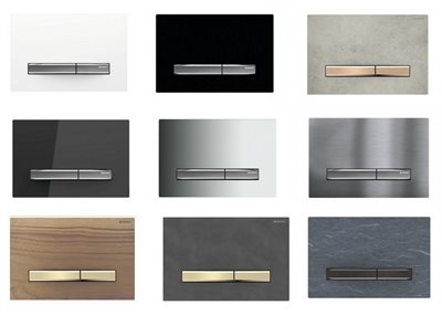 Geberit Sigma 50 Square Betjeningsplade - vælge materiale / farve