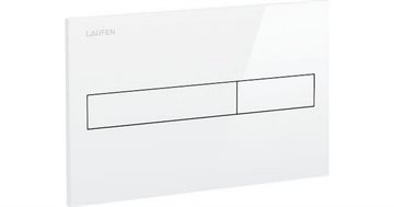 Laufen Betjeningsplade AW1 dobbelt skyl, i hvid til ROCA Duplo.