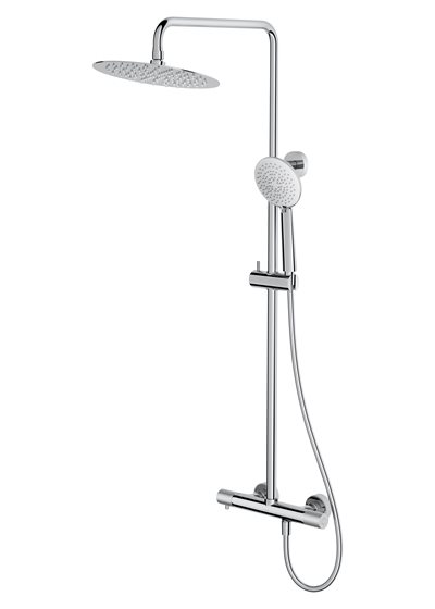 Cersanit ZEN Brusesystem Ø250 mm hovedbruser i Krom 