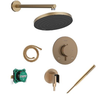 hansgrohe Ecostat Comfort S brusesystem til indbygning - børstet bronze