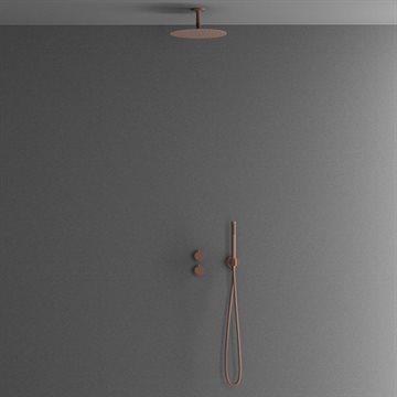 Scandtap termostat brusearmatur f/indbygning m/loftsbruser - rust