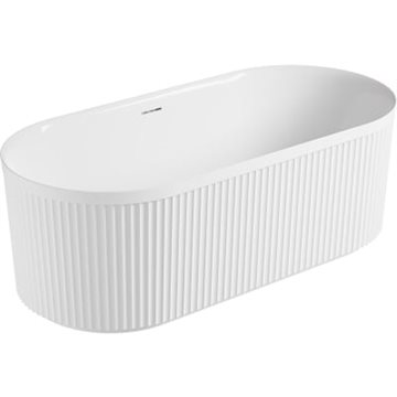 Kriss Queen fritstående badekar 1700 x 800 mm i LuciteTM sanitær akryl, Mat hvid