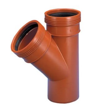 Wavin PP Kloak grenrør 160 x 110mm x 45 grader