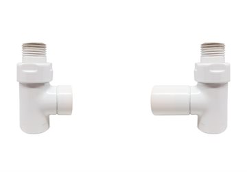 Kriss Cylinder Manuel ventilsæt ½" Ligeløbende hvid i Hvid