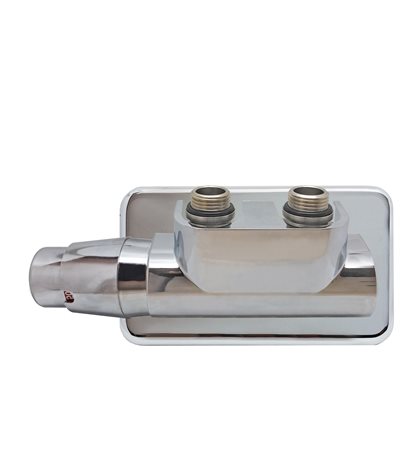 Kriss Twin RTL ventilsæt ½" Vinkelløbende højre i Krom