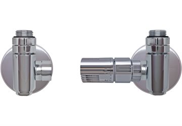 Kriss Corner Combi Rum Rumtermostat højre i Krom