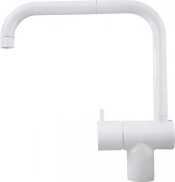Vola køkkenbatteri KV1 med dobbelt svingbar tud - Mat-hvid (28)