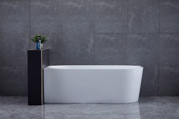 MaXXwell MARSEILLE badekar hjørnebadekar med front og gavl - helstøbt - venstre