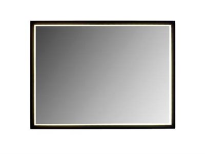 Cassøe Milano vendbart spejl 120 x 80 cm med sort alukant, inddirekte LED lys, kelvin 3000