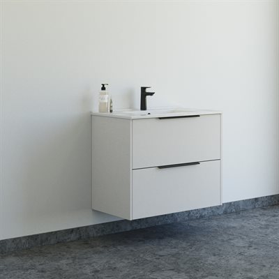 Dansani Mido+ Classic møbelsæt 81cm m/Amber vask og 2 skuffer, Sand mat + GRATIS INDRETNINGSBAKKE