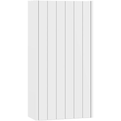 Dansani VINTAGE overskab med rillefront låge - Hvid mat med riller, venstrehængslet - Vælg variant