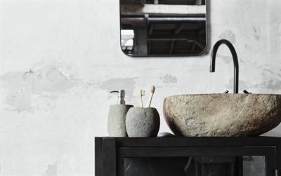 Cassøe Rustico 40 fritstående bowlevask i natursten