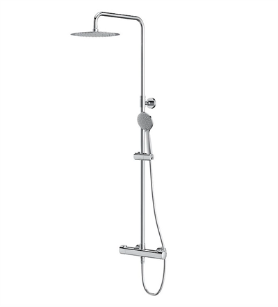 Cersanit OVAL Brusesystem Ø245 mm hovedbruser i Krom 