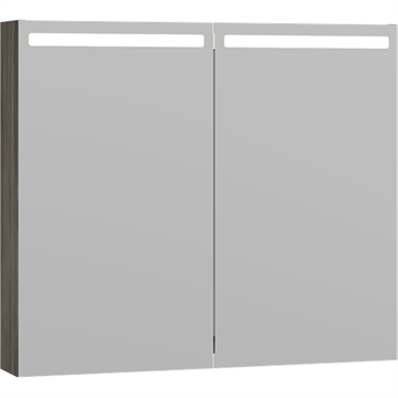 Dansani Spejlskab med integreret belysning 80 cm - grå mat
