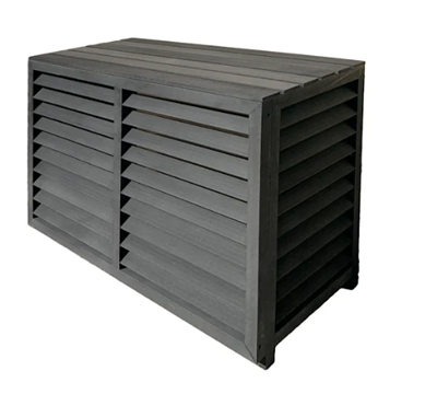 Varmepumpeskjuler i kompositplast, antracitgrå