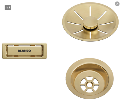 BLANCO Afløb InFino satin gold 1x3,5\'\'UXI