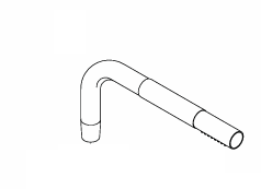 Vola T1 løs håndbruser uden slange - Krom