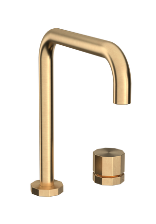 Toni Déca køkkenarmatur, børstet messing L-tud 200mm