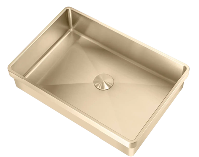 Lavabo High håndvask 470 x 320 mm m/siveventil - Messing PVD, nedfældning