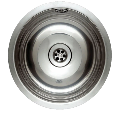 Lavabo Rio L håndvask Ø29 cm, Rustfrit stål til Nedfældning, Planlimet, Underlimet