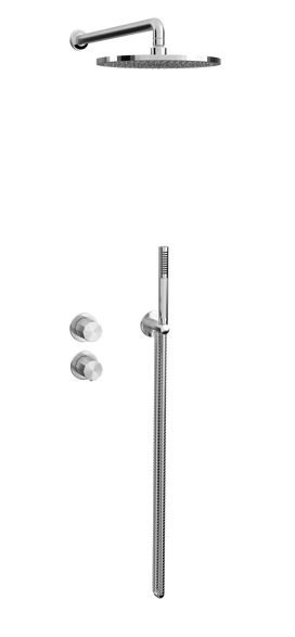 Toni Déca indbygningsbrusesæt i krom