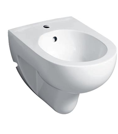 Geberit Renova væghængt bidet: T=55cm, Overløb=Synlig, Hvid