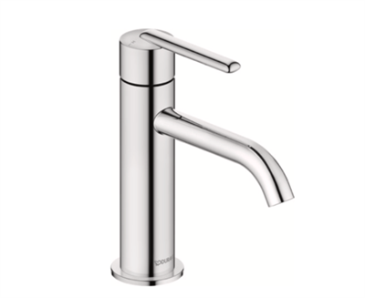 Duravit Balcoon 1-grebs håndvaskarmatur FreshStart og MinusFlow børstet rustfrit stål