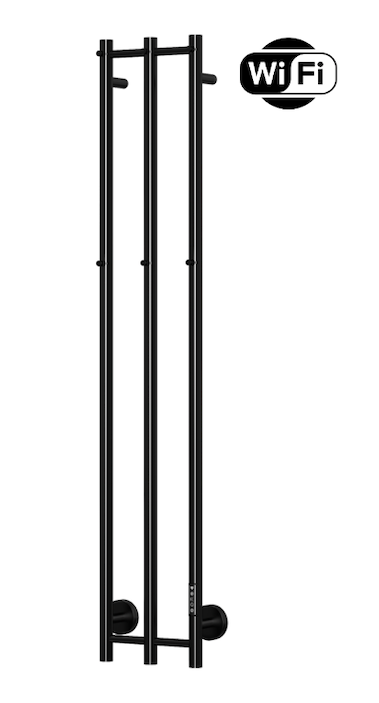 TVS Plus 3 El-håndklædetørrer m/timer og Wifi 1500 x 280 mm, Sort