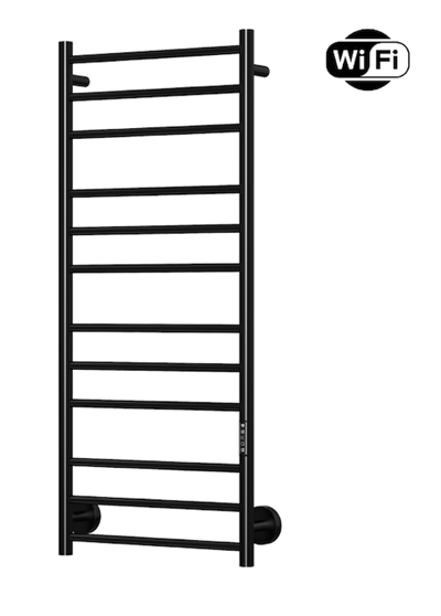 TVS Plus 12L El-håndklædetørrer m/timer og Wifi 1160 x 500 mm, Sort