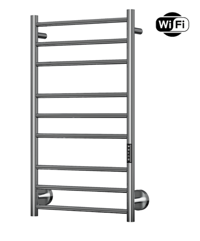 TVS Plus 9 El-håndklædetørrer m/timer og Wifi 860 x 500 mm, Krom