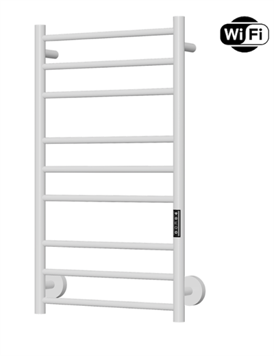 TVS Plus 9 El-håndklædetørrer m/timer og Wifi 860 x 500 mm, Hvid