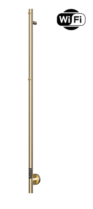 TVS Plus 1 El-håndklædetørrer m/timer og Wifi 1500 x 85 mm, børstet guld / messing PVD