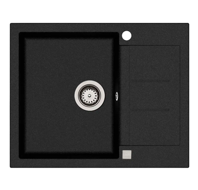 Lavabo Saturn 620 Køkkenvask 62x50cm med bakke m/krom kurveventil, Nedfældning