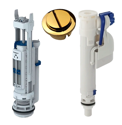 Lavabo / Geberit skylleindsats Type 290/360 til Retro Monoblocco toilet i PVD Messing