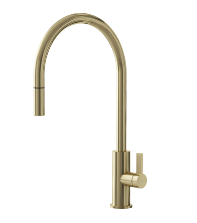 Lavabo Alkymist 587 RS køkkenarmatur m/udtrækstud i PVD børstet messing