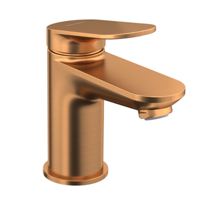 Duravit Wave S håndvaskarmatur uden bundventil, børstet bronze