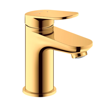 Duravit Wave S håndvaskarmatur uden bundventil, Guld Poleret