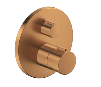 Duravit - Termostatbatteri, skjult, til 2 apparater, børstet bronze