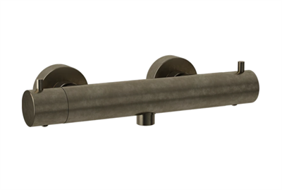 LAVABO Argo brusearmatur m/termostat og rosetter, Bruneret messing natur