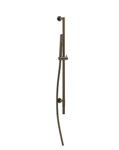 LAVABO Aldo Brusesæt med stang, slange og håndbruser, Bruneret messing natur