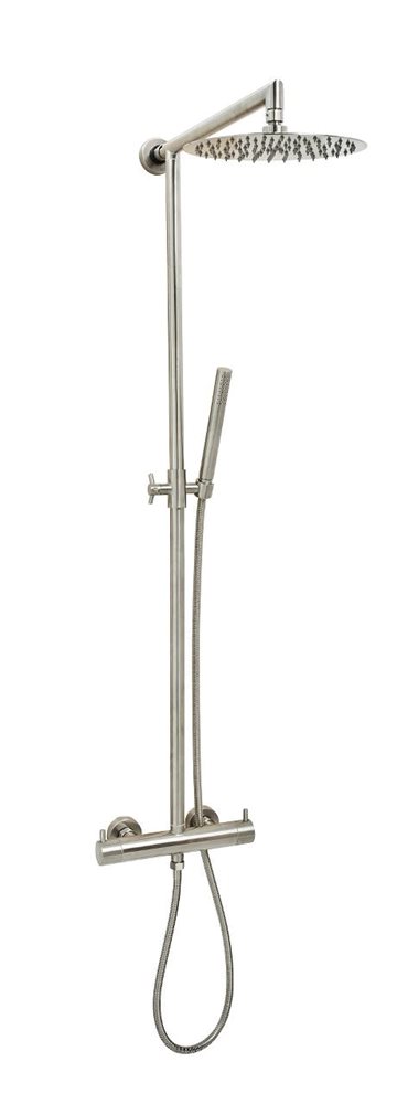 Noba Brusesystem med brusehoved og håndbruser i rustfrit stål