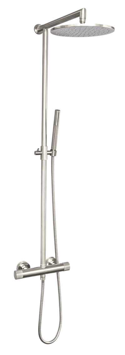 Noba Brusesystem m/termostat og crystal cut detaljer, rustfrit stål