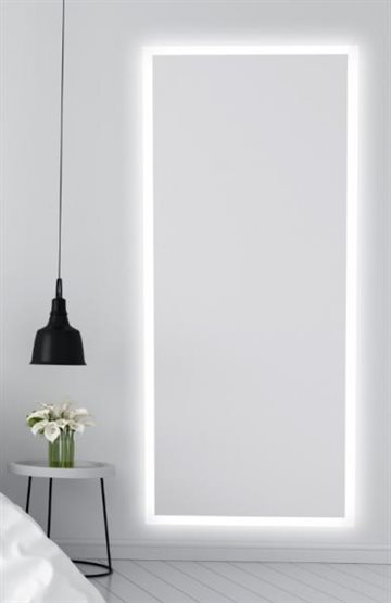 Påklædnings spejl med integreret LED lys front og backlight - vælg størrelse