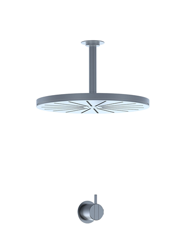 Vola 2261A brusearmatur til indbygning med 060A hovedbruser - messing natur