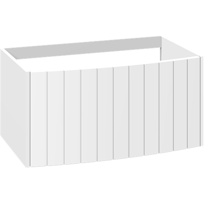 Dansani You Vintage Vaskeskab 80 cm med skuffe og buet rillet front - Fås i flere farver