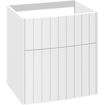 Dansani You Vintage Vaskeskab 60 cm med 2 skuffer og buet rillet front - Fås i flere farver