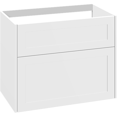 Dansani You Classic Vaskeskab 80 cm med rammefronte og to skuffer - højde 64 cm - fås i flere farver