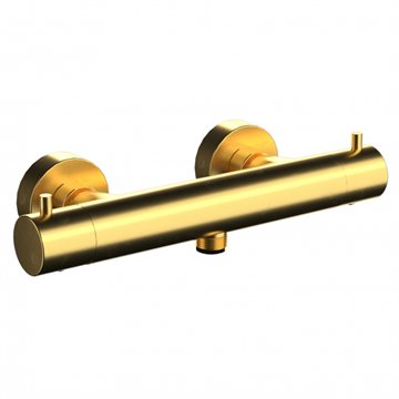 LAVABO Argo brusearmatur m/termostat og rosetter, Messing natur