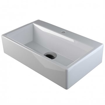 Lavabo Boxo 1080 SLIM håndvask 50 x 30 cm m/hanehul og overløb, hvid