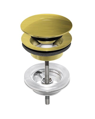 Gustavsberg Epic Push-down 1 1/4" bundventil børsted messing